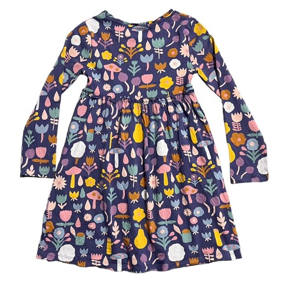 TU Sz 6-7Y Lavender Dress Flowers Fruit & Mushrooms - Picture 2 of 5